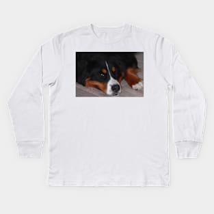 Not a Thought Behind thoseEyes Kids Long Sleeve T-Shirt